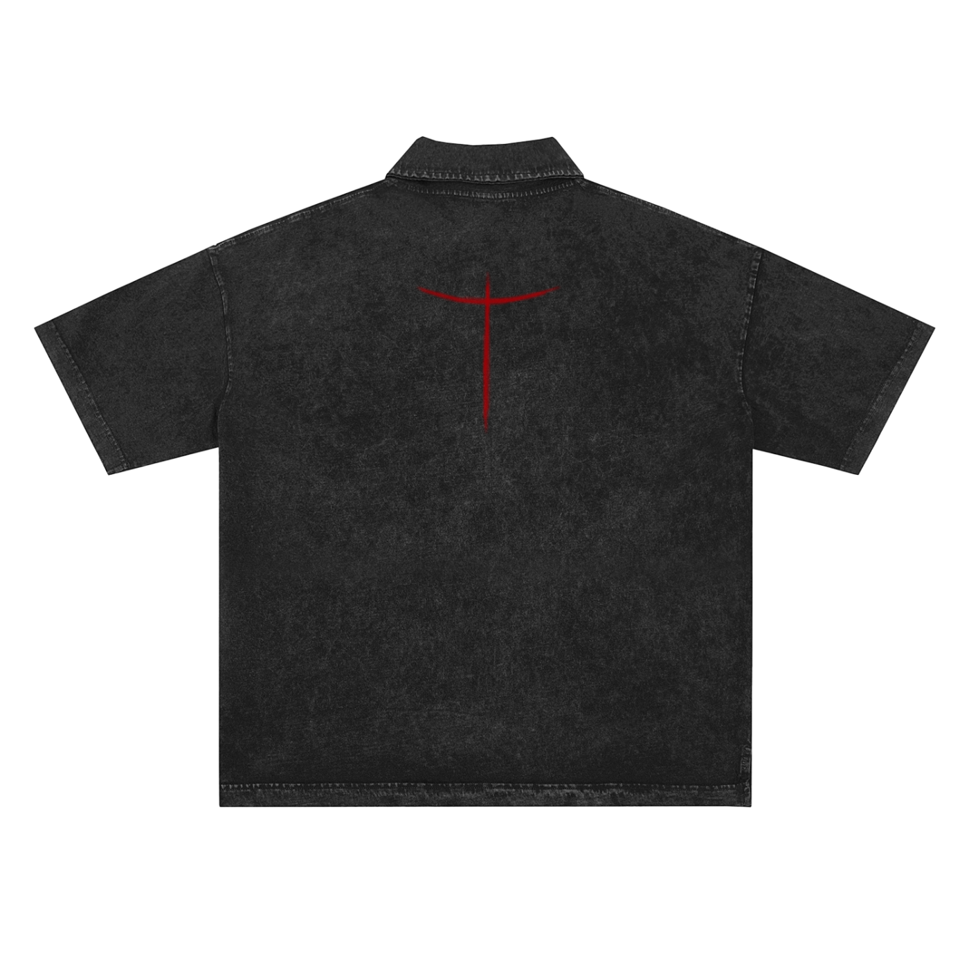 Heavyweight Snow-Washed Polo T-Shirt