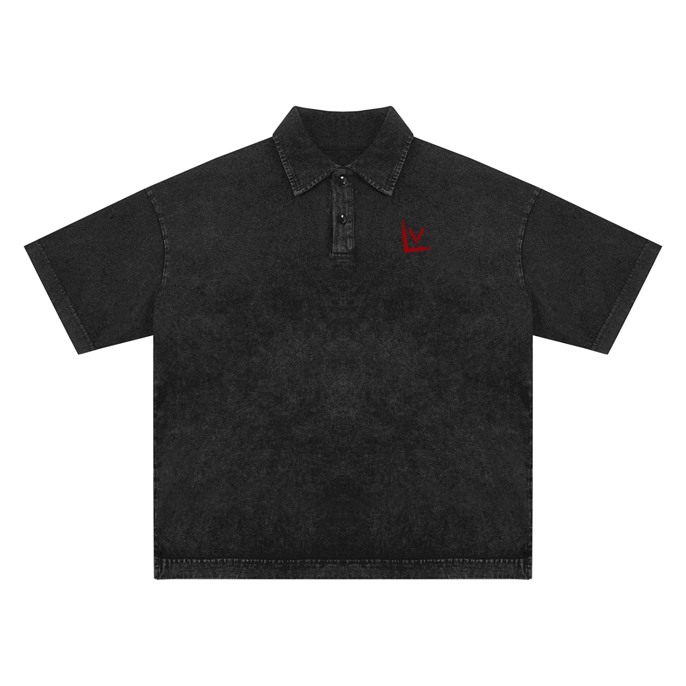Heavyweight Snow-Washed Polo T-Shirt